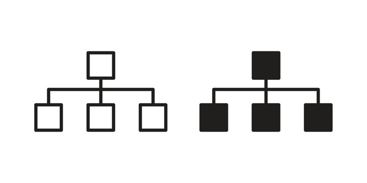Flowchart icon in line design. editable stroke icon vector. EPS10
