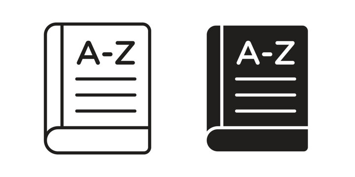 Glossary icon in line design. editable stroke icon vector. EPS10