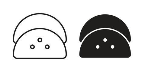 Fototapeta premium Gujjia icon in line design. editable stroke icon vector. EPS10