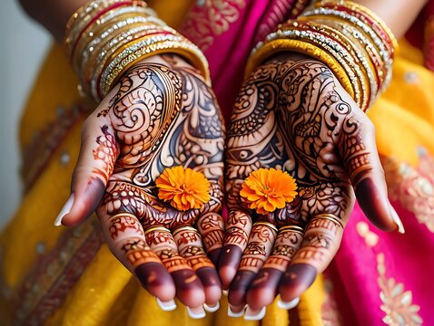 Elegant bride and groom celebrating their sacred union in style