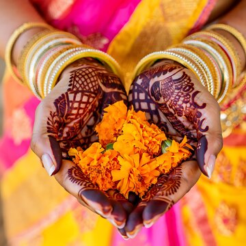 Elegant bride and groom celebrating their sacred union in style