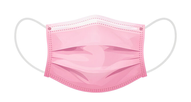 protectivemask, pinkfacemask, medicalmask, facemask, pink, healthcare, protection, hygiene, surgical, safety, medical, clinic, prevention, vector, illustration, flatdesign, isolated