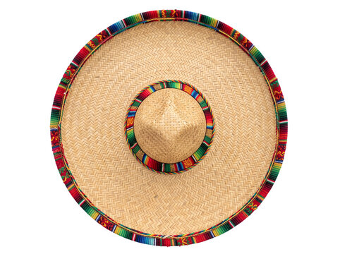 Traditional Mexican Sombrero Hat on transparent background