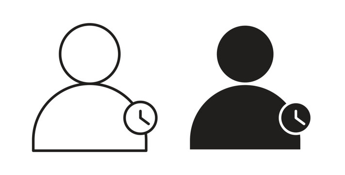 User time icon vector pictogram pack. icon vector template