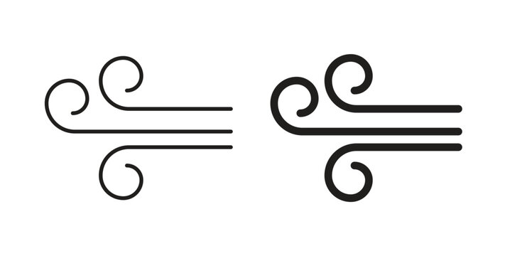 Wind icon vector pictogram pack. icon vector template