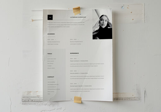 Modern CV Layout with Photo Option