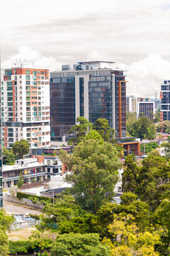 Urban landscape of the exclusive Zone 14 district from an elevated viewpoint.