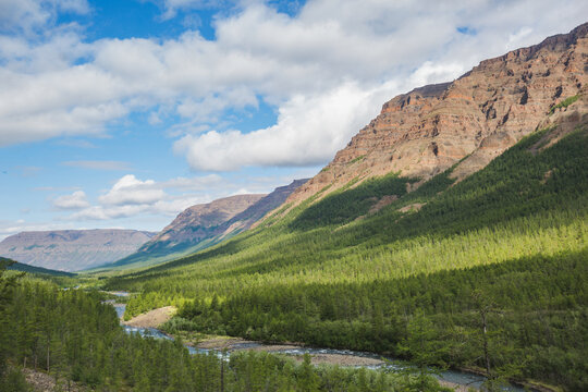 Hoisey River on Putorana Plateau, Taimyr. Russia, Siberia