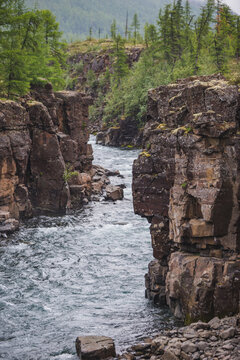 Hoisey River Gorge of Putorana Plateau. Russia