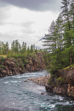 Hoisey River Gorge of Putorana Plateau. Russia
