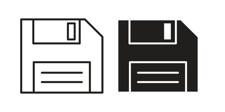 Floppy disk icon for ui app design and web designs
