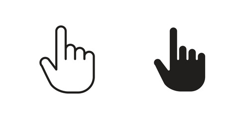 Obraz premium Hand pointer icon for ui app design and web designs