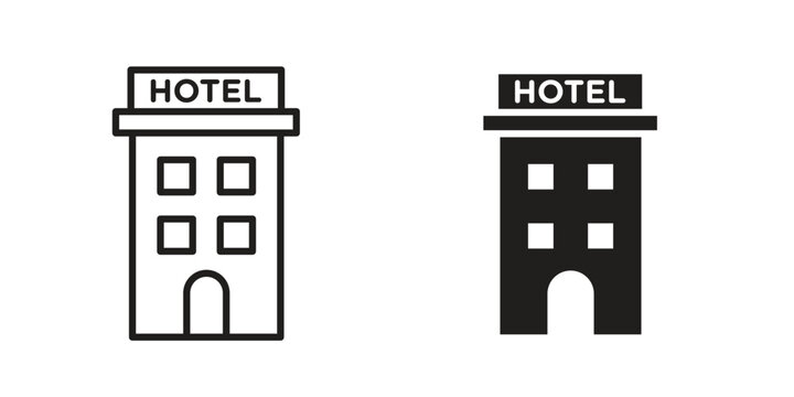 hotel icon for ui app design and web designs