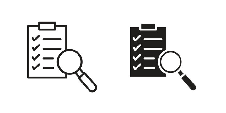 Inspection icon for ui app design and web designs