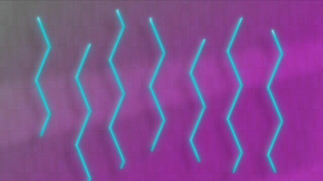 Neon Zig Zag Lines Animation for Dynamic Backgrounds and Modern Digital Displays