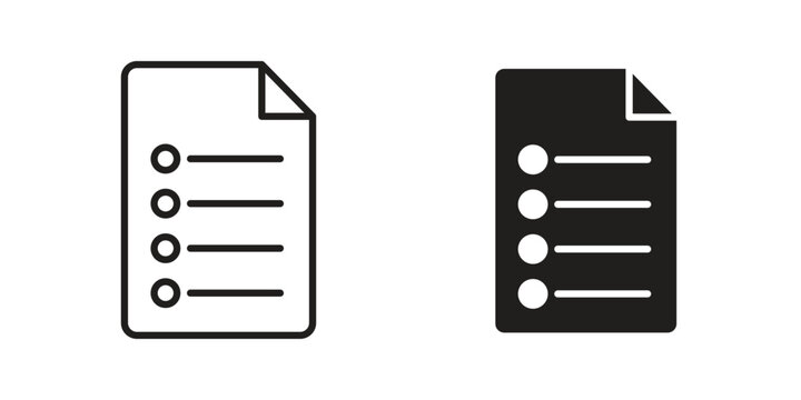 List icon for ui app design and web designs