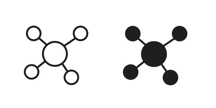 Molecule icon for ui app design and web designs