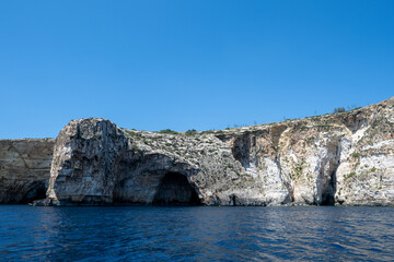 Obraz premium Blue Grotto sea caves and limestone cliffs - Qrendi, Malta