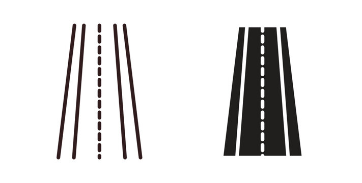 Road icon symbol vector illustration. vector flat clipart object eps10