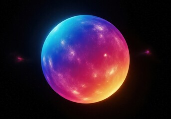 Obraz premium Large, simple celestial body isolated in deep black space, offering an empty surface and vast cosmic background for text or design elements, night, astronomy, globe