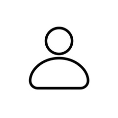 Obraz premium A simple black icon of a person on a white background