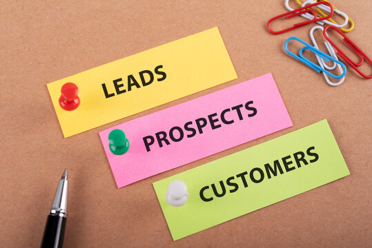 Leads, Prospects, Customers business and marketing concept