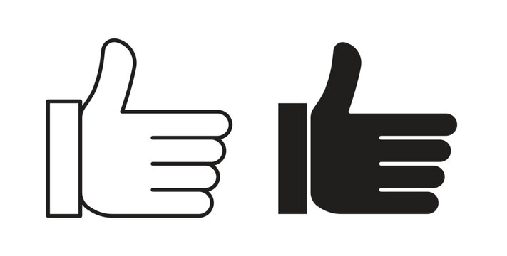 Thumb icon symbol vector illustration. vector flat clipart object eps10