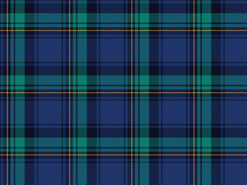 Seamless navy blue plaid pattern, preppy tartan plaid checkered fabric background