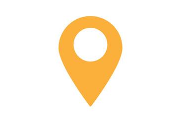Obraz premium yellow map location pointer icon png file transparent background