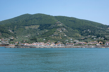 Fototapeta premium Panorama of Skopelos town, Sporades, Thessaly, Greece