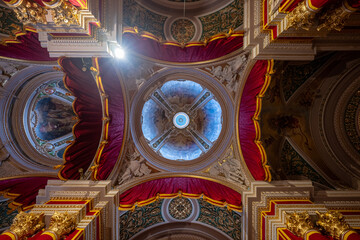 Ceiling domes of Naxxar Parish Church - Naxxar, Malta © demerzel21