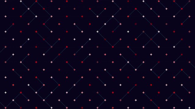 Futuristic abstract footage of glowing nodes linked by thin lines on a dark background, forming a digital network pattern for technology, data, and communication themes
