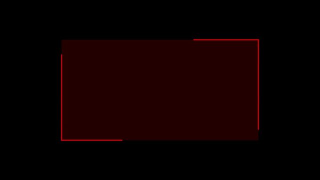 Minimalist dark red square with thin red horizontal lines on a solid black background representing a simple geometric composition with a subtle color gradient