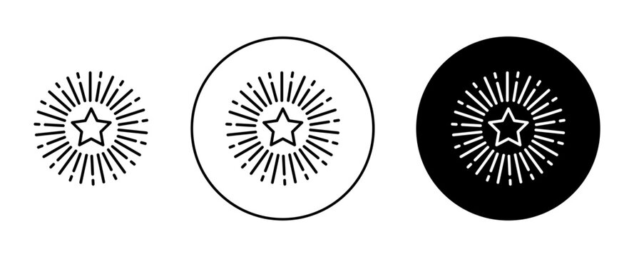 Fireworks vector icon logo or illustration