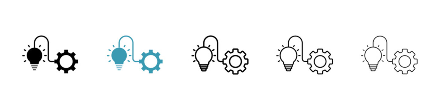 Implementation vector icon logo or illustration