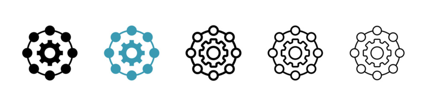 Management skills vector icon logo or illustration