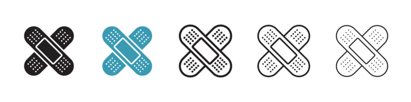 Medical patch vector icon logo or illustration