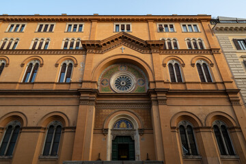 Fototapeta premium Waldensian Church of Rome facade - Rome, Italy