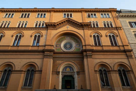 Waldensian Church of Rome facade - Rome, Italy