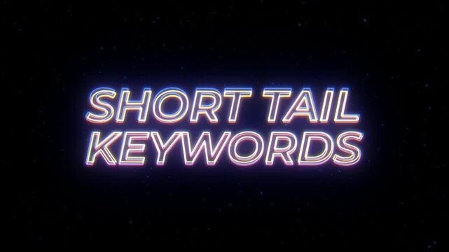 Short Tail Keywords Neon Sign Text with Classic Retro Theme