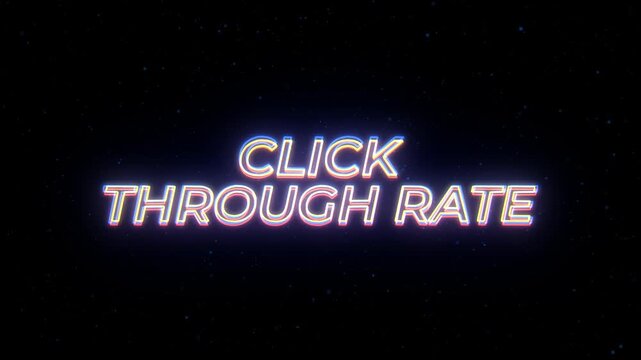  Click Through Rate Neon Sign Text with Classic Retro Theme