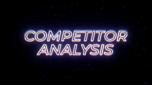 Competitor Analysis Neon Sign Text with Classic Retro Theme