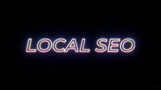  Local SEO Neon Sign Text with Classic Retro Theme