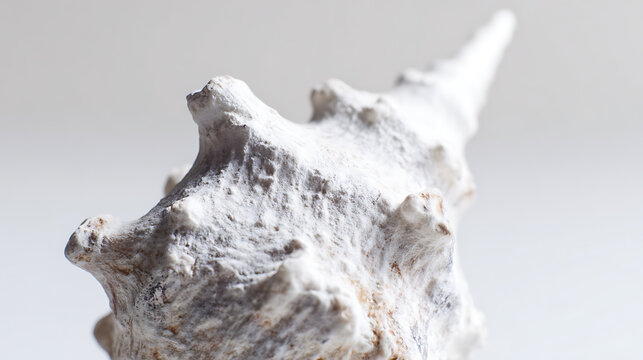 Closeup of a textured seashell emphasizing health, wellness, and vitality