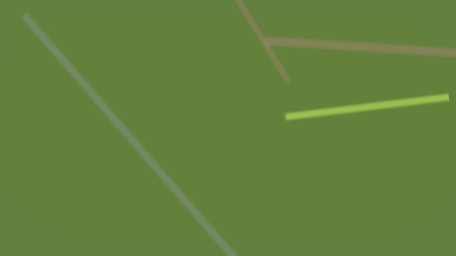 Soccer field corner kick line animation green screen football pitch