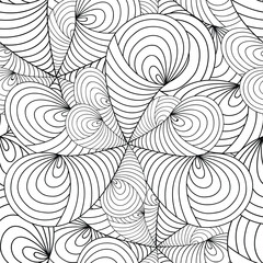 Fototapeta premium Radial Abstract Pattern with Concentric Lines black and white