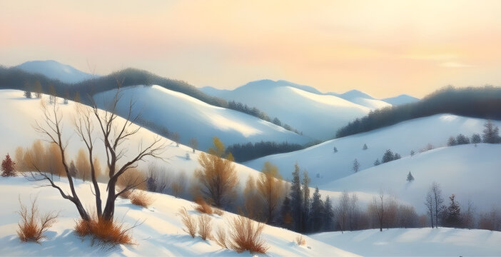 winter, snow, water, lake, cold, landscape, nature, peaceful, calm, reflection, dark, contrast, serene, frost, outdoor, painting, soft