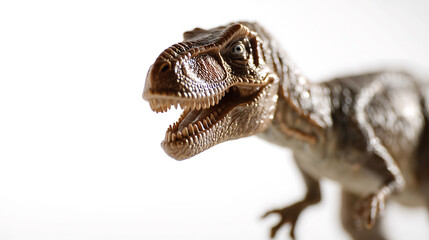 Fototapeta premium Dinosaur toy head closeup emphasizing teamwork and professional collaboration