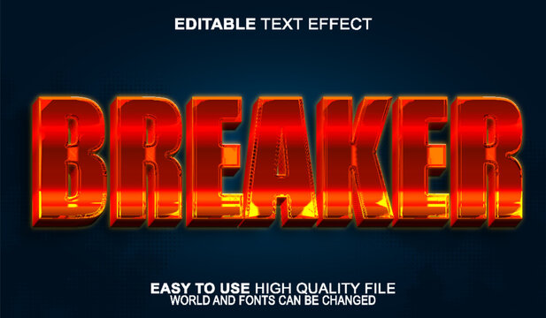  Breaker Smash Shatter Impact Dynamic Typography Design Vector Fully Editable Smart Object Text Effect