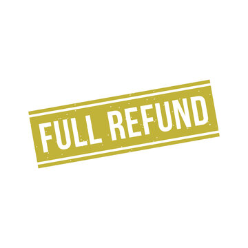 Full Refund Stamp, Full Refund Grunge Square Sign